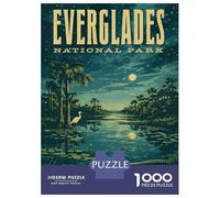 Rompecabezas De 1000 Piezas para Adultos Everglades National Park Vintage Rompecabezas para Adultos Juegos Relajantes Regalos para Mujeres Regalos para Reducir El Estrés 70x50cm/1000pcs