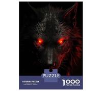 Rompecabezas De 1000 Piezas para Adultos Evil Black Wolf Rompecabezas para Adultos Juegos Relajantes Análisis Y Lógica Oferta como Regalos para Toda La Familia 38x26cm/1000pcs
