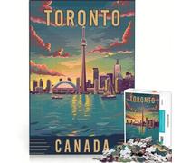 Rompecabezas de 1000 Piezas para Adultos: Explora la Vibrante Toronto, Juego Interactivo, Actividades Divertidas para Hacer en casa, Juego con un diseño Precioso 38x26cm