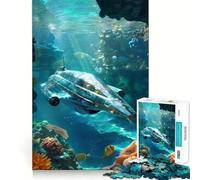 Rompecabezas de 1000 Piezas para Adultos Explorador del Océano, Juguete para ejercitar la Mente, antiestrés, decoración de Pared con Bordes definidos (50x75cm)