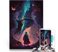 Rompecabezas de 1000 Piezas para Adultos Explorando un Bosque Surrealista Juego Educativo Familiar Gran Regalo para Juegos 75x50cm