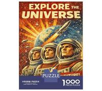 Rompecabezas De 1000 Piezas para Adultos Explore The Universe Vintage Rompecabezas para Adultos Juegos Relajantes Pero Divertidos Y Humorísticos Juego Desafiante Regalos 38x26cm/1000pcs