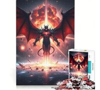 Rompecabezas de 1000 Piezas para Adultos: Explosión de alas de Diablo, Juego Educativo, difícil y desafiante, colección de Artistas, Bellas Artes 50x75cm