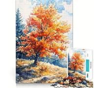 Rompecabezas de 1000 Piezas para Adultos,explosión de Colores otoñales,Bordes Finos,Manualidades,Juego Divertido y Relajante,Regalo de cumpleaños para Aficionados (38x52cm)