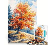 Rompecabezas de 1000 Piezas para Adultos,explosión de Colores otoñales,Corte preciso,decoración,Juego Divertido para concentrarse,Tiempo Libre,Regalo de cumpleaños o para Aficionados (38x26cm)