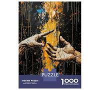 Rompecabezas De 1000 Piezas para Adultos Expressionist The Creation of Adam - Bold Contemporary Art Reinterpretation Rompecabezas Juegos Familiares Difícil Difícil Cumpleaños Y Nav