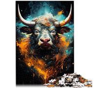 Rompecabezas de 1000 piezas para adultos extraño Tauro Guerrero Puzzle para Juego Educativo Desafío Juguete 50x70cm Adecuado para decoración de oficina