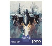 Rompecabezas De 1000 Piezas para Adultos F-15 Eagle Jet Takeoff Rompecabezas De Juguete Decoración De Pared Una Obra De Arte Cumpleaños Y Navidad 38x26cm/1000pcs