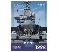 Rompecabezas De 1000 Piezas para Adultos F-35C Lightning II Rompecabezas para Adultos Juegos Relajantes para La Diversión Familiar Interacción Entre Padres E Hijos 52x38cm/1000pcs