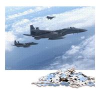 Rompecabezas de 1000 Piezas para Adultos F15 Águila. Rompecabezas de Papel para Adultos, decoración del hogar, Regalos navideños. 38 x 26 cm / 1000 Piezas.