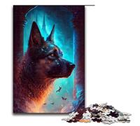 Rompecabezas de 1000 Piezas para Adultos Fábula del Pastor Alemán Juego Relajante para Toda la Familia Alivia el estrés Desafío desafiante 75x50cm