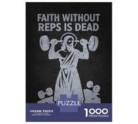 Rompecabezas De 1000 Piezas para Adultos Faith Without Reps Is Dead - Christianity Humor Rompecabezas para Adultos Juego Familiar Corte De Precisión Cumpleaños Y Navidad 70x50cm/10