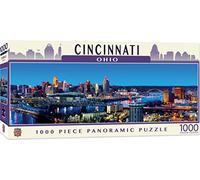 Rompecabezas de 1000 Piezas para Adultos, Familia o niños - Cincinnati Pano por Masterpieces - 13 x 39 Pulgadas - Compañía de Rompecabezas Estadounidense de Propiedad Familiar
