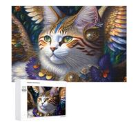 Rompecabezas de 1000 piezas para adultos, fantasía, ángel, gato, obras de arte para adultos, juguetes de bricolaje, decoración del hogar, difícil y desafiante, 1000 piezas