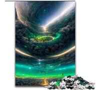 Rompecabezas de 1000 Piezas para Adultos, fantasía Colorida, Agujero Negro cósmico, Hecho de Madera, Padres, Amantes y Amigos Edades 14+ 50x75cm para Juego Interactivo Familiar
