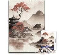 Rompecabezas de 1000 Piezas para Adultos, fantasía Japonesa y misticismo, Ideal para Momentos de Tranquilidad y Ocio, Troquelado de precisión Premium, tamaño 38x26cm
