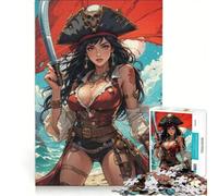 Rompecabezas de 1000 Piezas para Adultos: fantasía, Piratas y Mujeres Juguetes para armar, Actividades Divertidas en casa, cumpleaños y Navidad 50x75cm