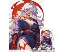 Rompecabezas de 1000 Piezas para Adultos fantasía Sangre Mujer Anime decoración del hogar Juguetes Obra de Arte Regalo Juego práctico difícil de completar tamaño 38x26cm