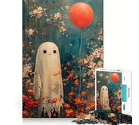 Rompecabezas de 1000 Piezas para Adultos Fantasma Bohemio con Globo,decoración de Ajuste Limpio,Actividad Cerebral Divertida,Juego Acogedor,Regalo Festivo de Ocio 50x75cm