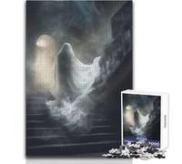 Rompecabezas de 1000 Piezas para Adultos, Fantasma en un sudario Blanco, Juguetes educativos, Juegos para la Familia, Arte, Regalo, tamaño 38x52cm