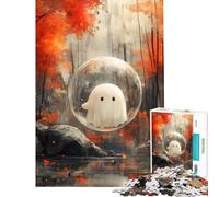 Rompecabezas de 1000 Piezas para Adultos Fantasma en una Burbuja Rompecabezas para Adultos Juego de ingenio con Corte de precisión (Tamaño 50x75cm)