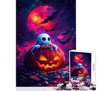 Rompecabezas de 1000 Piezas para Adultos Fantasma en una Calabaza Juegos relajantes Un desafío difícil Juguetes de decoración para el hogar Desestresante Intelectual (50x75cm)