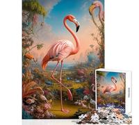 Rompecabezas de 1000 Piezas para Adultos fantástico Flamenco Rosa Juguete para decoración de Pared Obra de Arte Regalo Juego práctico colección de Artistas Bellas Artes tamaño 50x75cm