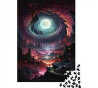 Rompecabezas De 1000 Piezas para Adultos Fantasy Alien Landscape -4 Rompecabezas para Adultos Juguetes Antiestrés Carrera De Velocidad Manual Interacción Entre Padres E Hijos 52x38cm/1000pcs
