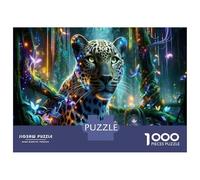 Rompecabezas De 1000 Piezas para Adultos Fantasy Amazon Jungle Leopard Rompecabezas para Adultos Juego De Ingenio Desafío Difícil Desafiante De Completar 38x26cm/1000pcs