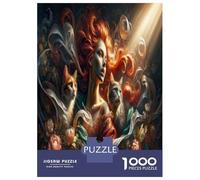 Rompecabezas De 1000 Piezas para Adultos Fantasy Artwork with Cats Rompecabezas para Adultos Juegos Relajantes Difícil Oferta Difícil como Regalo para Toda La Familia 52x38cm/1000pcs