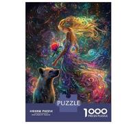 Rompecabezas De 1000 Piezas para Adultos Fantasy Artwork with Girl and Wolf Rompecabezas para Adultos Juegos Familiares Análisis Y Lógica Oferta como Regalos para Toda La Familia 52x38cm/1000pcs