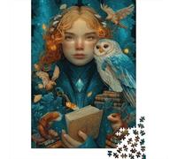 Rompecabezas De 1000 Piezas para Adultos Fantasy Artwork with Owl Rompecabezas para Adultos Juguetes Antiestrés Patrón De Montaje Oferta como Regalo para Toda La Familia 70x50cm/1000pcs