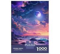 Rompecabezas De 1000 Piezas para Adultos Fantasy Beach Sunset Art Print-2 Rompecabezas para Adultos Juego Familiar Carrera De Velocidad Manual Desafiante para Completar 70x50cm/1000pcs