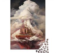 Rompecabezas De 1000 Piezas para Adultos Fantasy Cloud Ship Art Print Rompecabezas para Adultos Juego Práctico Pero Divertido Y Humorístico Interacción Entre Padres E Hijos 38x26cm/1000pcs