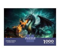 Rompecabezas De 1000 Piezas para Adultos Fantasy Dragon Art Print-3 Rompecabezas para Adultos Juego Familiar Mejora La Memoria Regalos Y Cumpleaños Únicos 38x26cm/1000pcs