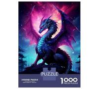 Rompecabezas De 1000 Piezas para Adultos Fantasy Dragon in The Sky Rompecabezas para Adultos Juguetes Antiestrés Vacaciones En Casa Matar El Tiempo Desafiante De Completar 52x38cm/1000pcs