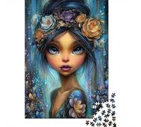 Rompecabezas De 1000 Piezas para Adultos Fantasy Flower Crown Art Print Rompecabezas para Adultos Juegos Familiares Que Mejoran La Memoria Interacción Entre Padres E Hijos 38x26cm/1000pcs