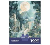 Rompecabezas De 1000 Piezas para Adultos Fantasy Forest Moonlight Scene Rompecabezas para Adultos Juego De Ingenio Decoración Difícil Y Desafiante 38x26cm/1000pcs