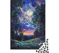 Rompecabezas De 1000 Piezas para Adultos Fantasy Forest Night Scene Rompecabezas para Adultos Juegos Divertidos Pero Divertidos Y Humorísticos Desafiantes De Completar 70x50cm/1000pcs