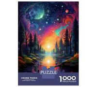 Rompecabezas De 1000 Piezas para Adultos Fantasy Forest Night Sky Rompecabezas para Adultos Juguetes Antiestrés para La Diversión Familiar Actividades Divertidas En Casa 70x50cm/1000pcs