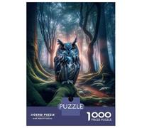 Rompecabezas De 1000 Piezas para Adultos Fantasy Forest Owl Art Print Rompecabezas para Adultos Juegos Divertidos Pero Divertidos Y Humorísticos Cumpleaños 70x50cm/1000pcs