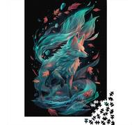 Rompecabezas De 1000 Piezas para Adultos Fantasy Fox Art Print-6 Rompecabezas para Adultos Juegos De Relajación Regalo De Cumpleaños Interacción Entre Padres E Hijos 38x26cm/1000pcs