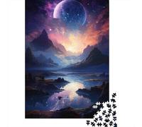 Rompecabezas De 1000 Piezas para Adultos Fantasy Galaxy Landscape Art Print Rompecabezas para Adultos Juguetes Antiestrés Carrera De Velocidad Manual Interacción Entre Padres E Hijos 52x38cm/1000pcs