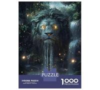 Rompecabezas De 1000 Piezas para Adultos Fantasy Lion Waterfall Wall Art Print Rompecabezas para Adultos Análisis Práctico del Juego Y Lógica Interacción Entre Padres E Hijos 52x38cm/1000pcs