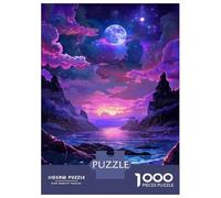 Rompecabezas De 1000 Piezas para Adultos Fantasy Moonlit Ocean Scene Rompecabezas para Adultos Juego Práctico Pero Divertido Y Humorístico Interacción Entre Padres E Hijos 70x50cm/1000pcs
