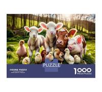 Rompecabezas De 1000 Piezas para Adultos Farm Animals for Kids Rompecabezas Práctico Juego Decoración del Hogar Cumpleaños Y Navidad 52x38cm/1000pcs