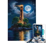 Rompecabezas de 1000 Piezas para Adultos Faro Antiguo Actividades Divertidas para Hacer en casa Regalos para Mujeres Juegos Familiares Apto para Mayores de 14 años 38x52cm