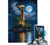 Rompecabezas de 1000 Piezas para Adultos Faro Antiguo Actividades Divertidas para Hacer en casa Regalos para Mujeres Juegos Familiares Apto para Mayores de 14 años 50x75cm