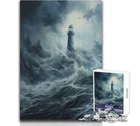 Rompecabezas de 1000 Piezas para Adultos, Faro con Brisa Marina, para Disfrutar de un Ocio Tranquilo, relajación, Ajuste Estable, Corte preciso, tamaño del Juguete: 50x75cm