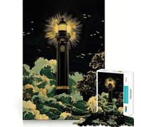 Rompecabezas de 1000 Piezas para Adultos Faro de la Eternidad ︰ Luz Que guía en la tormenta Arte de Corte Fino Juego de ingenio Regalo Juego para Momentos de Tranquilidad Regalo de cumpleaños
